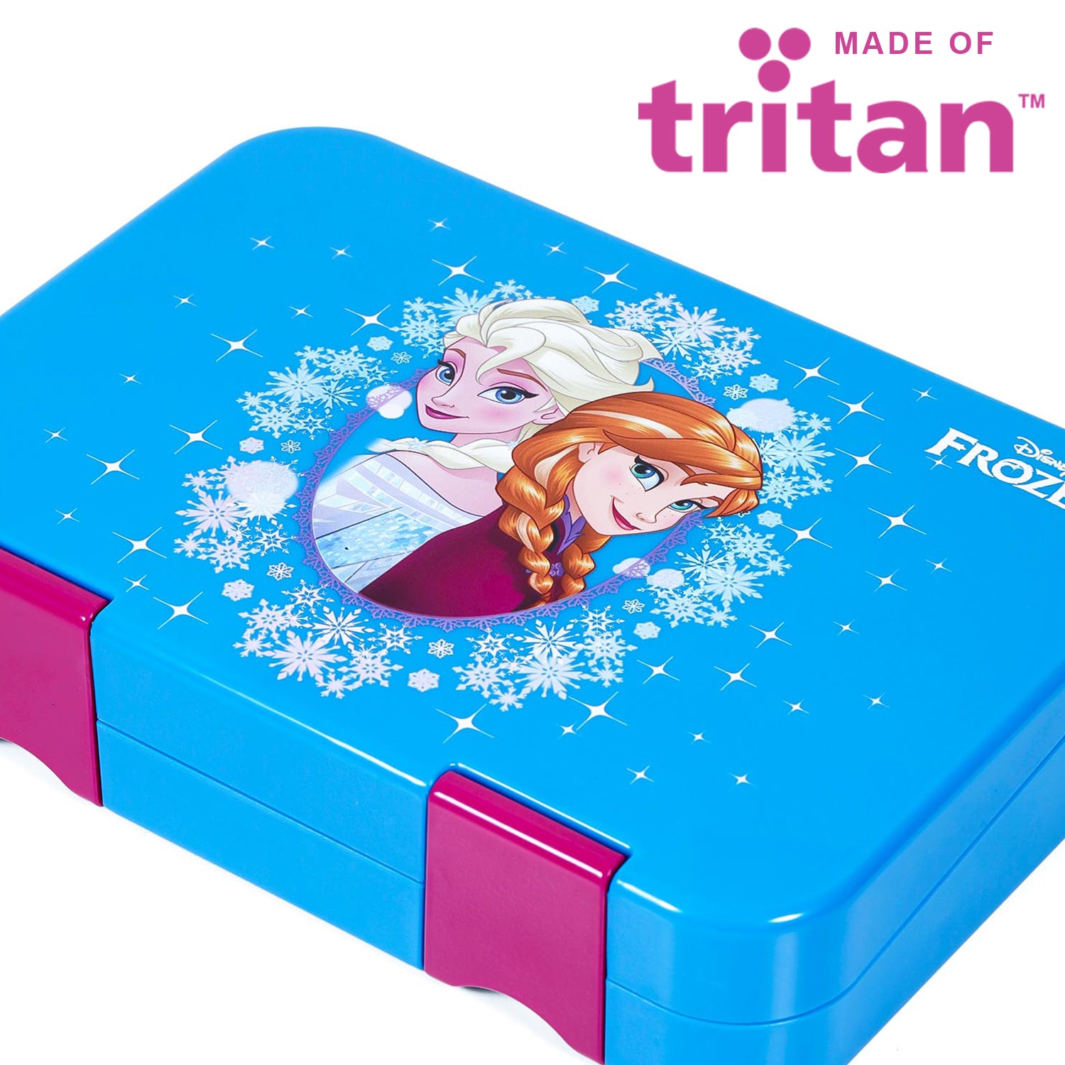 Disney Frozen Elsa Anna 6/4 Compartment Convertible Bento Tritan Lunch Box - Blue