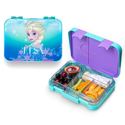 Disney Frozen Princess Elsa 6/4 Compartment Convertible Bento Tritan Lunch Box - Blue
