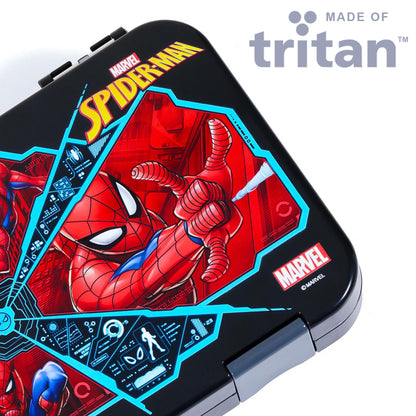 Marvel Spider - Man 6/4 Compartment Convertible Bento Tritan Lunch Box - Black