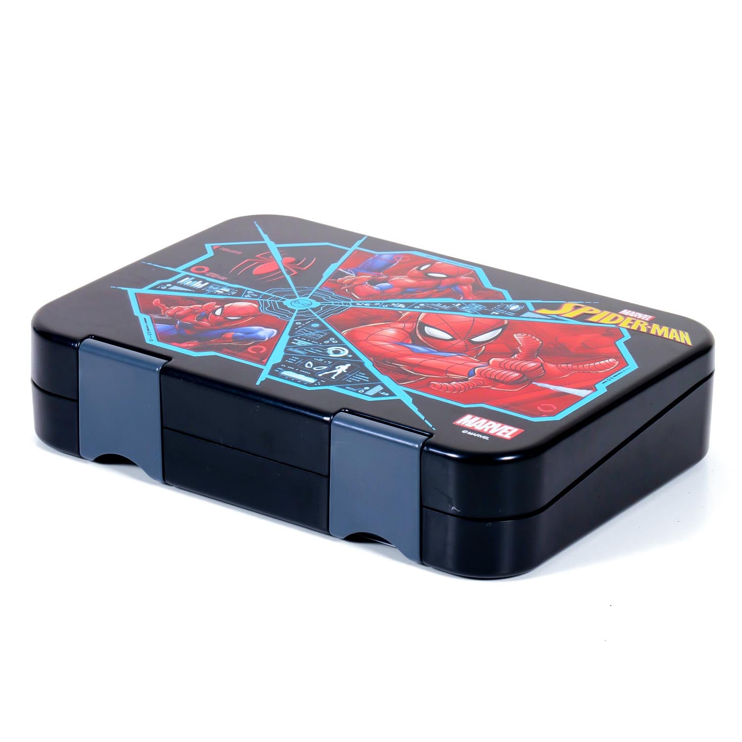 Marvel Spider - Man 6/4 Compartment Convertible Bento Tritan Lunch Box - Black
