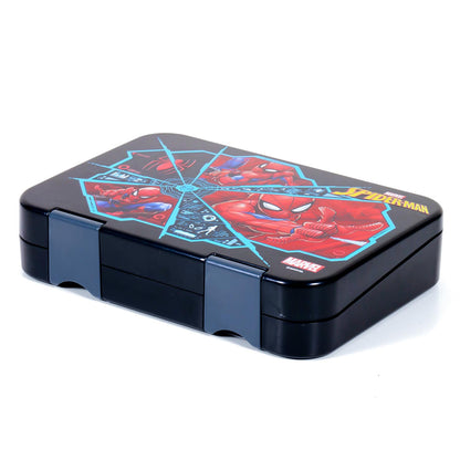 Marvel Spider - Man 6/4 Compartment Convertible Bento Tritan Lunch Box - Black