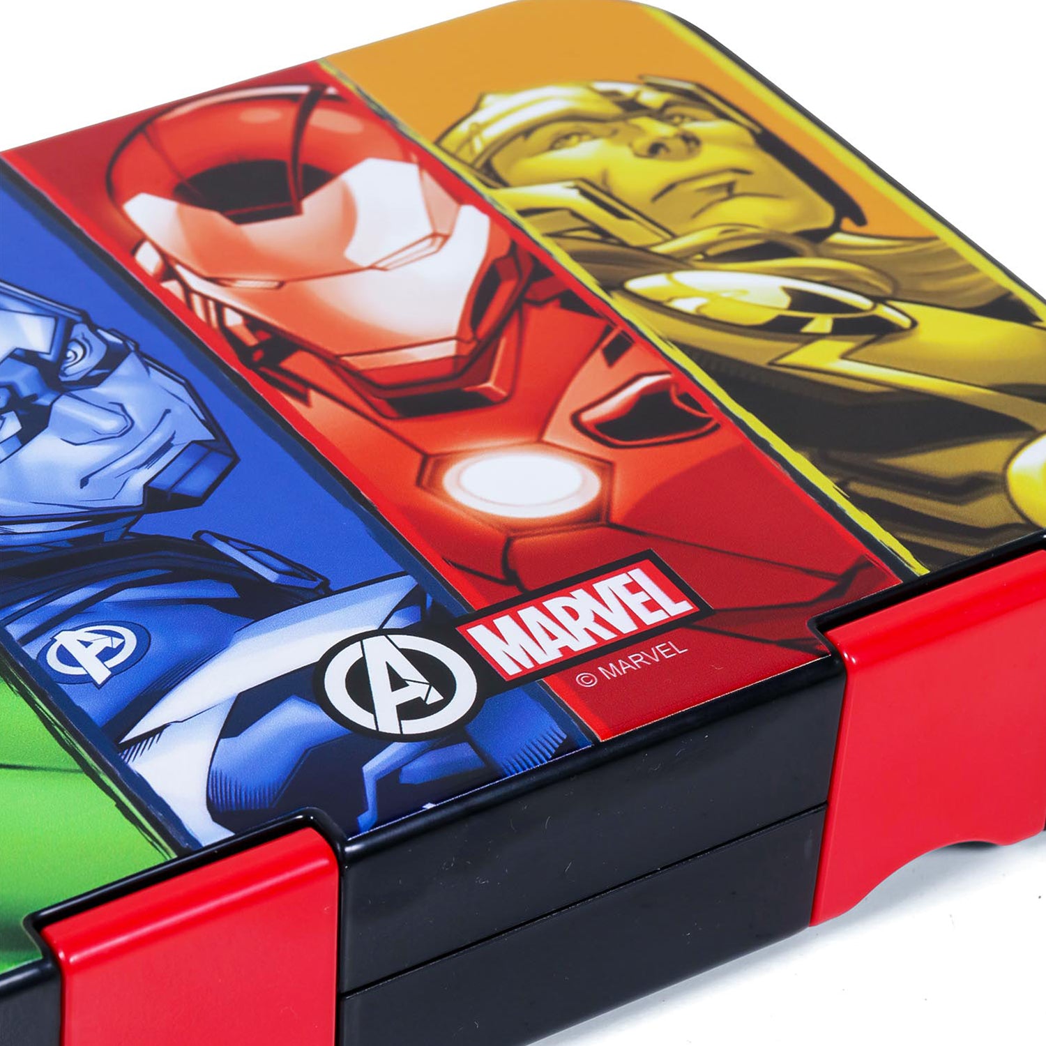 Marvel Avengers Super Hero 6/4 Compartment Convertible Bento Tritan Lunch Box - Black