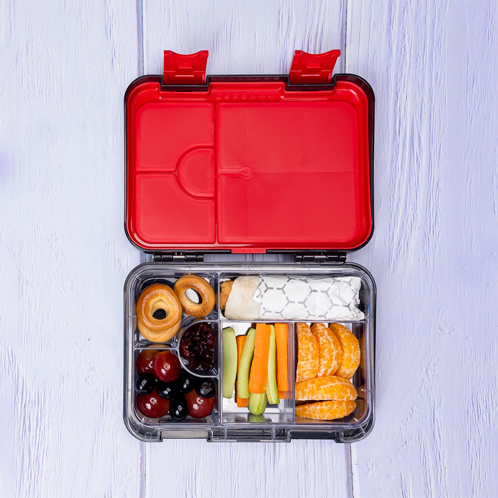 Marvel Avengers Super Hero 6/4 Compartment Convertible Bento Tritan Lunch Box - Black