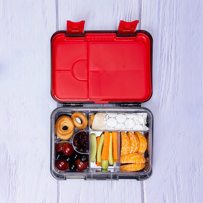 Marvel Avengers Super Hero 6/4 Compartment Convertible Bento Tritan Lunch Box - Black