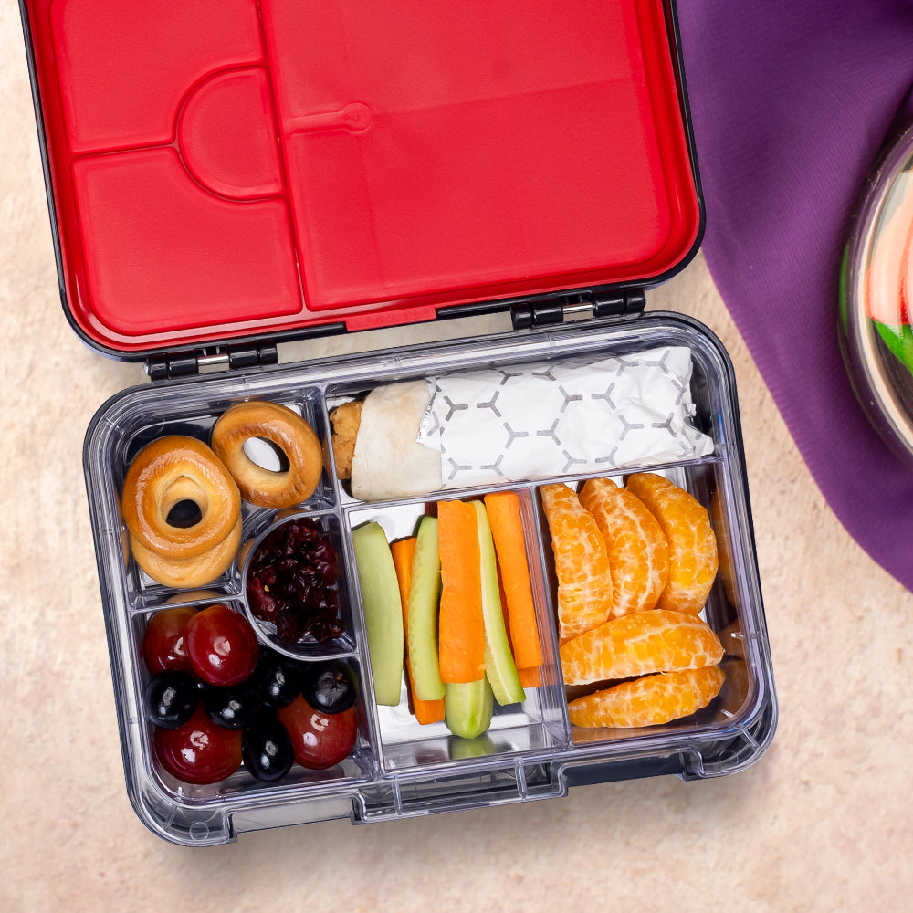 Marvel Avengers Super Hero 6/4 Compartment Convertible Bento Tritan Lunch Box - Black