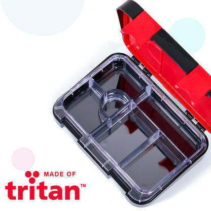Marvel Avengers Super Hero 6/4 Compartment Convertible Bento Tritan Lunch Box - Black