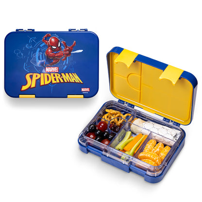 Marvel Spider - Man 6/4 Compartment Convertible Bento Tritan Lunch Box - Blue