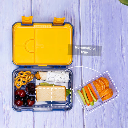 Marvel Spider - Man 6/4 Compartment Convertible Bento Tritan Lunch Box - Blue