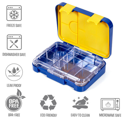 Marvel Spider - Man 6/4 Compartment Convertible Bento Tritan Lunch Box - Blue
