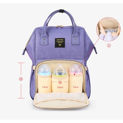 SUNVENO Diaper Bag - Blue Purple
