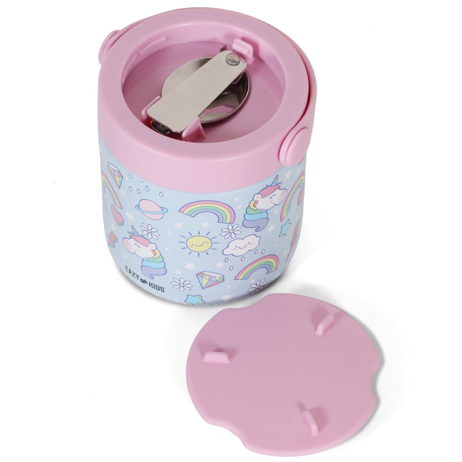 Eazy Kids Unicorn Stainless Steel Insulated Food Jar - Blue(350ml)