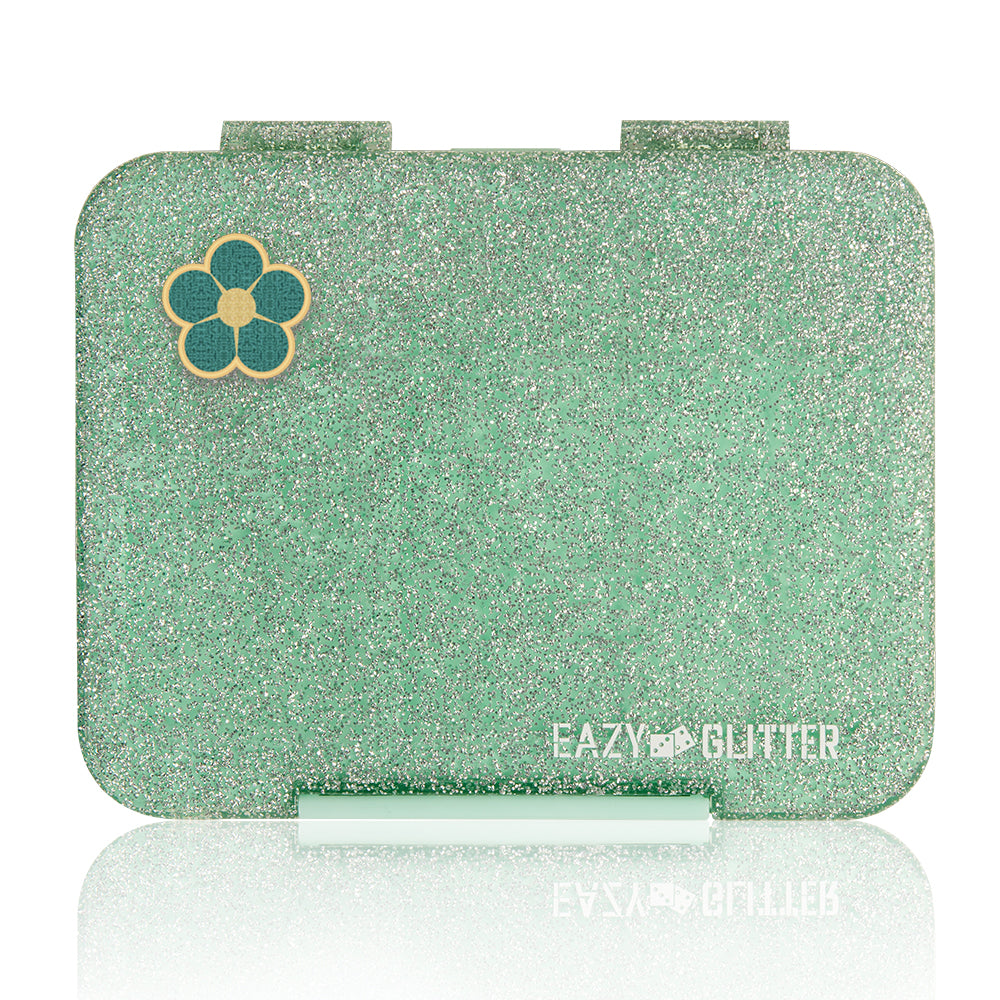 EAZY KIDS 6 & 4 Convertible Bento Lunch Box - Glitter Green