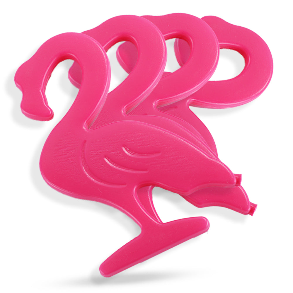 EAZY KIDS Set of 4 Flamingo Reusable Hard Ice Packs for Lunch bags - Pink