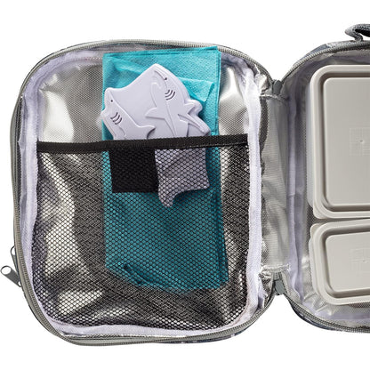 EAZY KIDS Set of 4 Shark Reusable Hard Ice Packs for Lunch bags - Purple