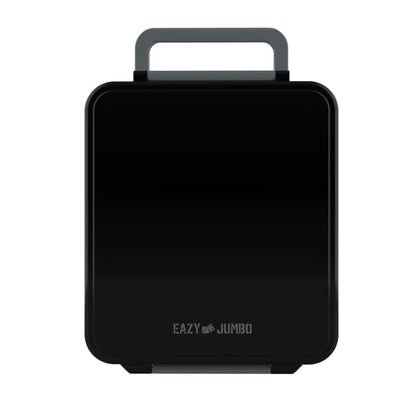 Eazy Kids Jumbo Bento Lunch Box w/Thermos & Dip Jar- Midnight Black