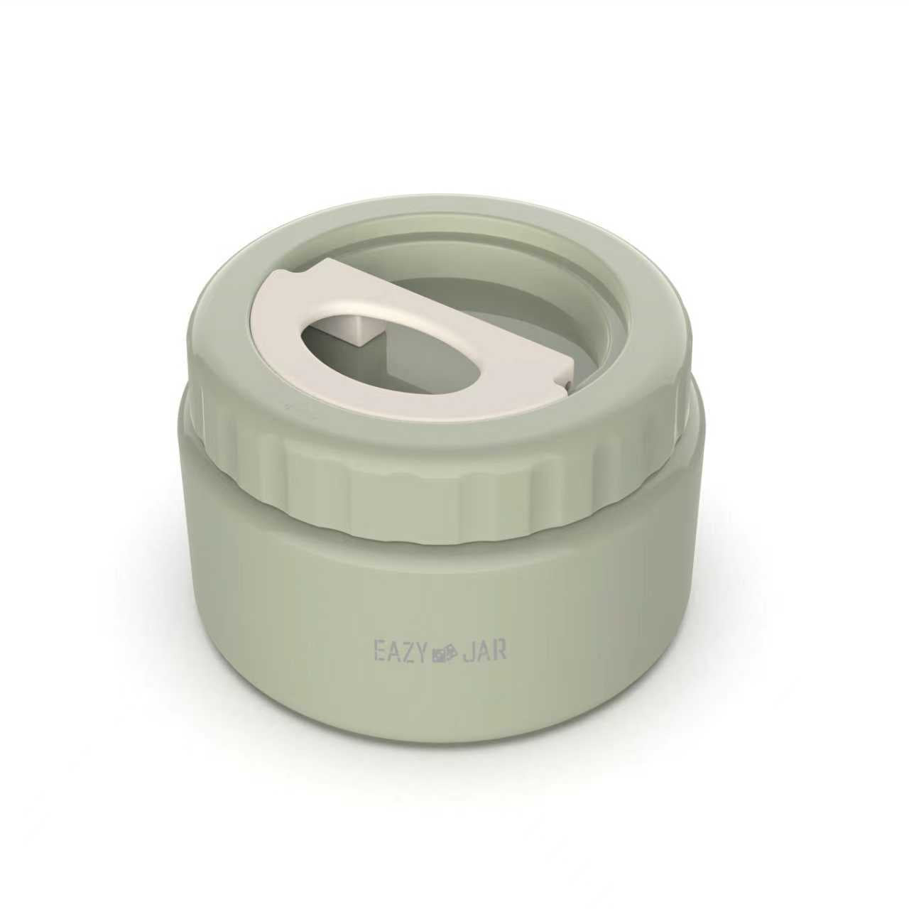 Eazy Kids Jumbo Bento Lunch Box w/Thermos & Dip Jar- Ivory