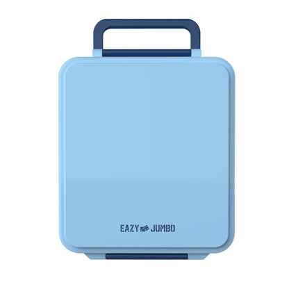 Eazy Kids Jumbo Bento Lunch Box w/Thermos & Dip Jar- Blue