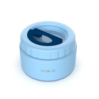 Eazy Kids Jumbo Bento Lunch Box w/Thermos & Dip Jar- Blue