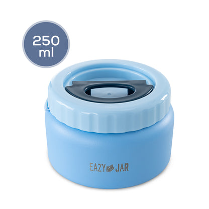 Eazy Kids Personalized Jumbo Bento Lunch Box w/Thermos & Dip Jar- Blue