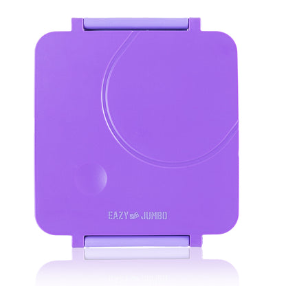 Eazy Kids 3/4 Jumbo Lunch Box w/Bowl, Spoon & Fork - Purple