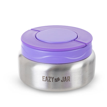 Eazy Kids Personalized 3/4 Jumbo Lunch Box w/Bowl, Spoon & Fork - Purple