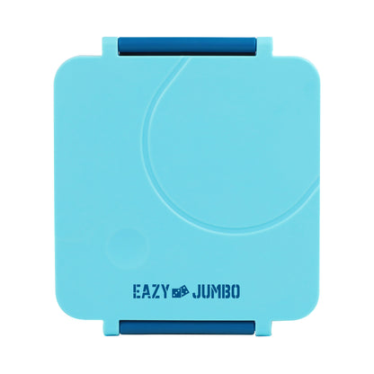 EAZY KIDS 3/4 Jumbo Lunch Box w/Bowl, Spoon & Fork - Blue