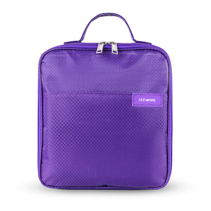 EAZY KIDS Jumbo Bento Lunch Box Set w/Steel Food Jar, Ice Pack & Insulated Lunch Bag – Purple