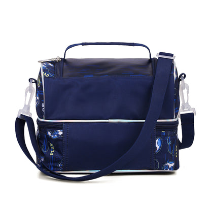 EAZY KIDS Dual Compartment Lunch Bag Gamer - Blue