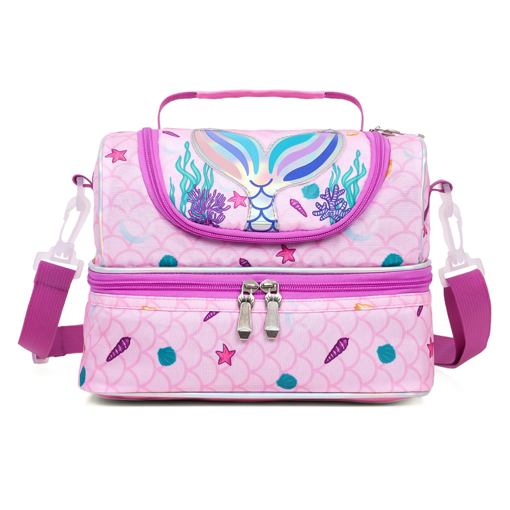 EAZY KIDS Dual Compartment Lunch Bag Mermaid - Purple