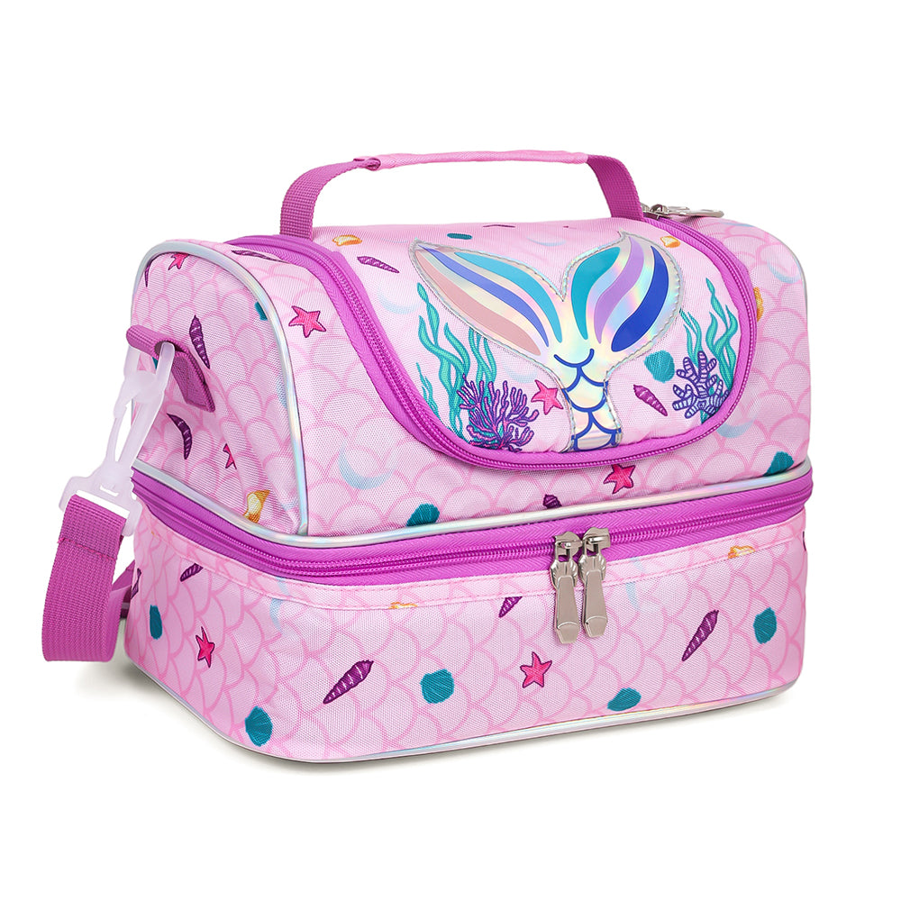EAZY KIDS Dual Compartment Lunch Bag Mermaid - Purple