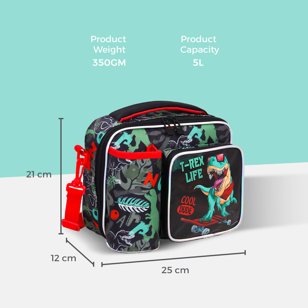 EAZY KIDS Bottle/Lunch Bag Dinosaur - Green