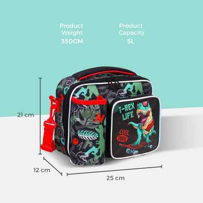 EAZY KIDS Bottle/Lunch Bag Dinosaur - Green