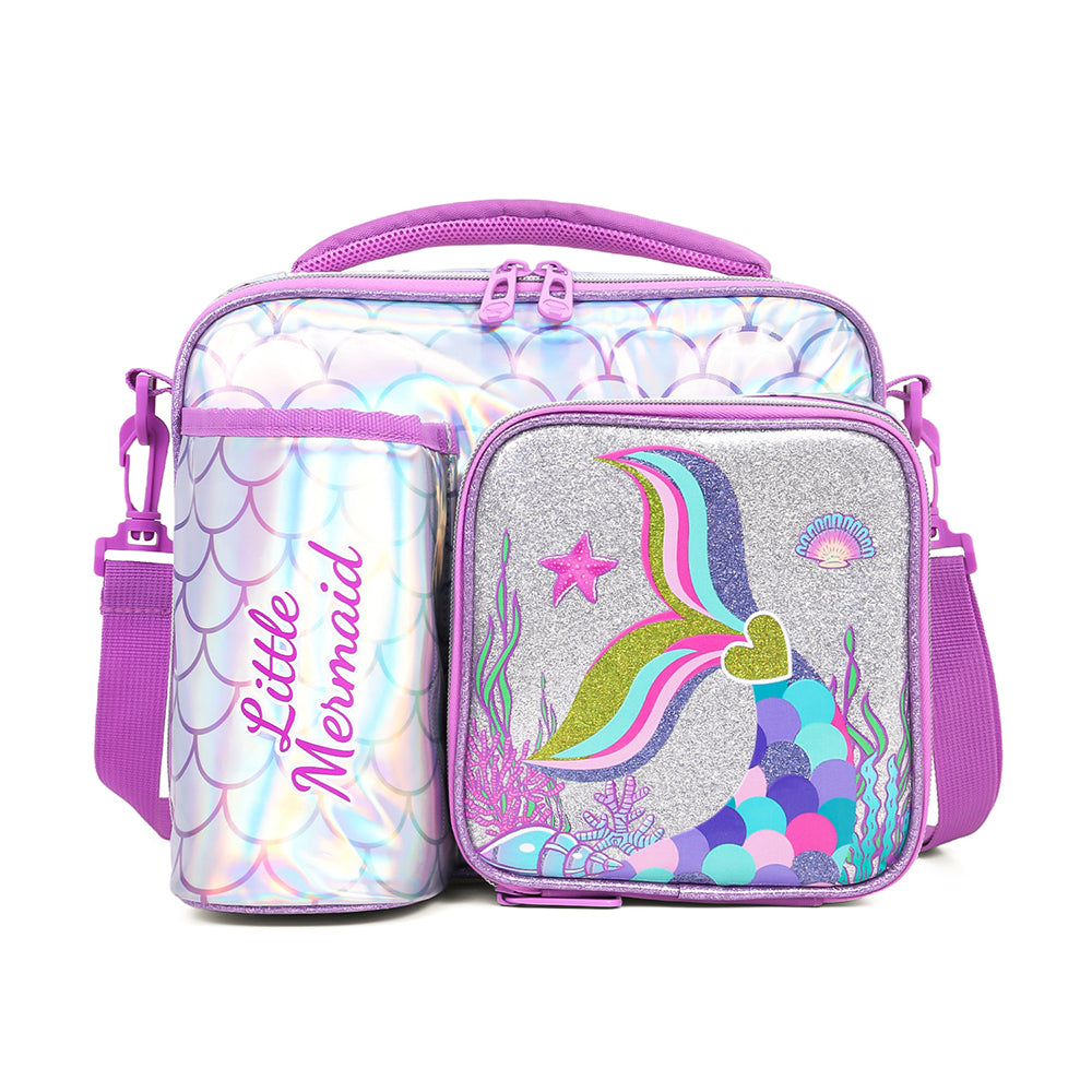 EAZY KIDS Bottle/Lunch Bag Mermaid Chrome - Purple