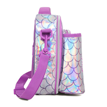 EAZY KIDS Bottle/Lunch Bag Mermaid Chrome - Purple
