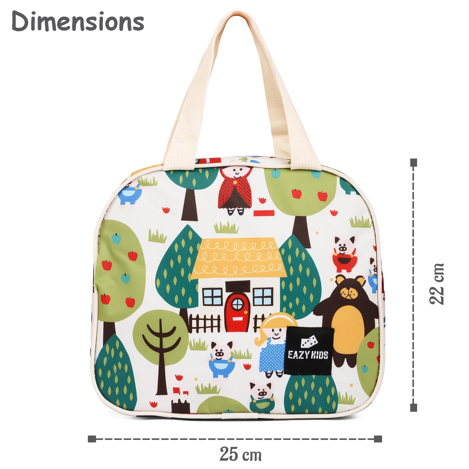 EAZY KIDS Panda Lunch Bag - White
