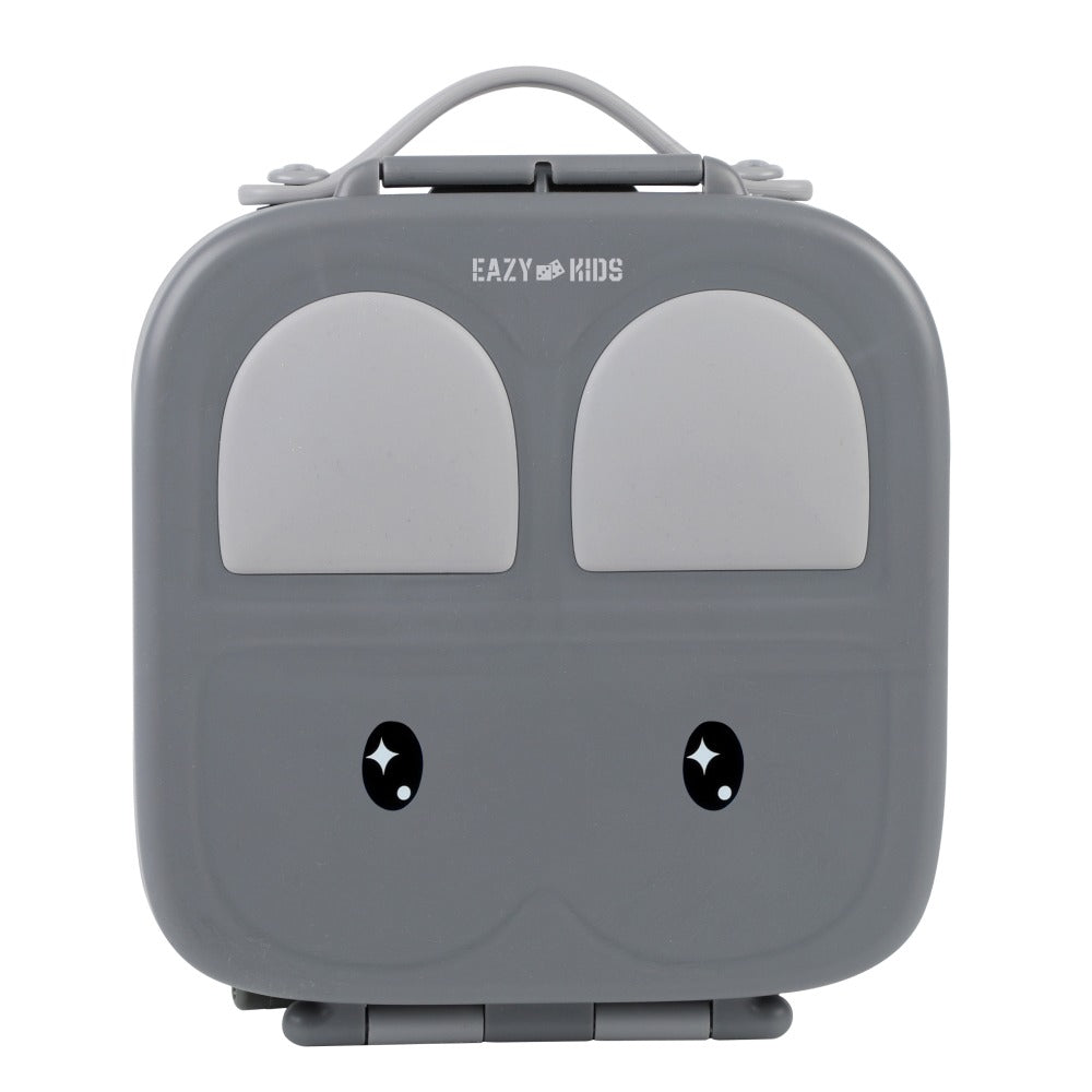 EAZY KIDS Bento Lunch Box w/handle - Grey