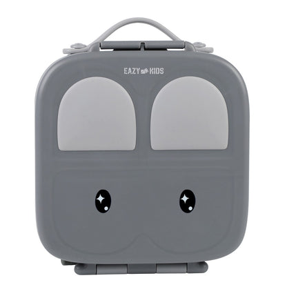 EAZY KIDS Bento Lunch Box w/handle - Grey