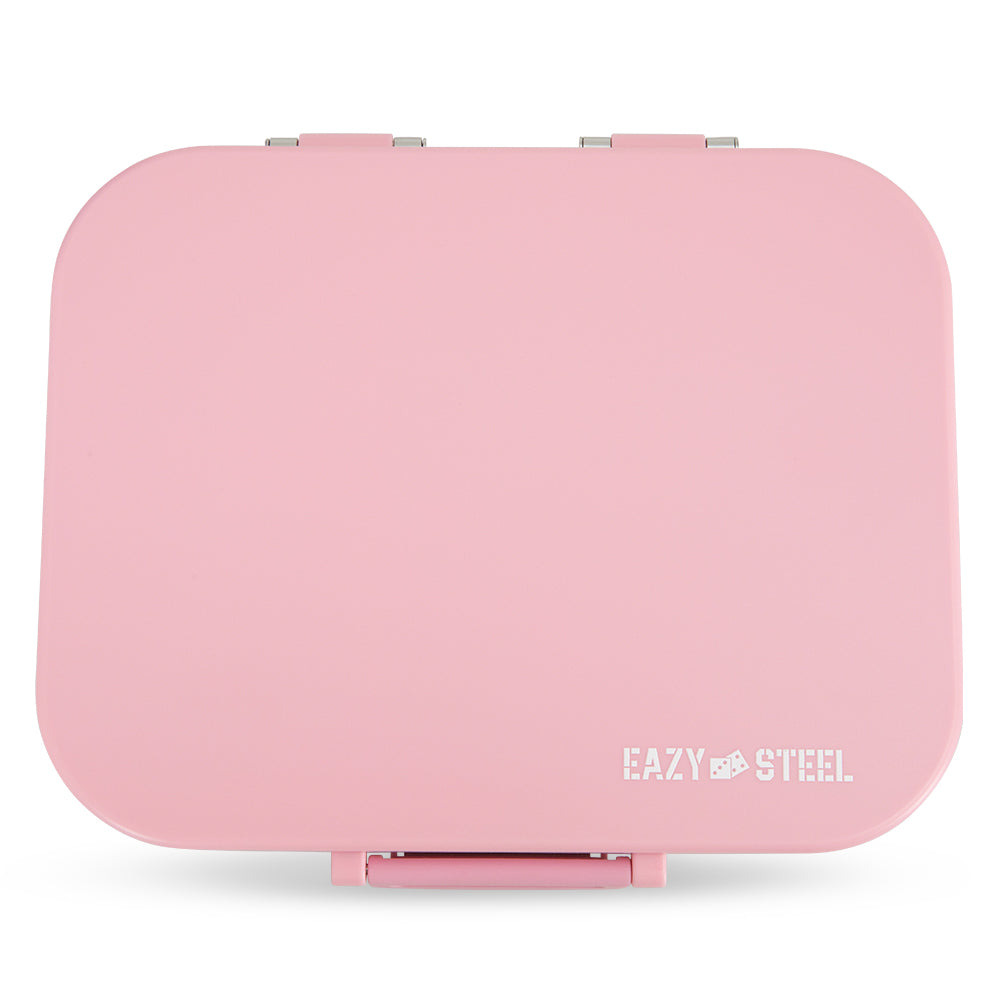 Eazy Kids Premium Stainless Steel Bento Lunch Box w/ Silicon Lid, Pink