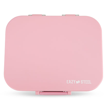 Eazy Kids Premium Stainless Steel Bento Lunch Box w/ Silicon Lid, Pink