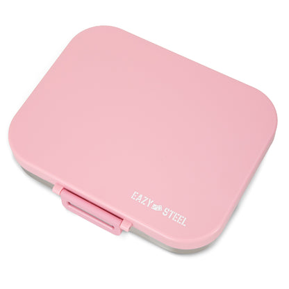 Eazy Kids Personalized Premium Stainless Steel Bento Lunch Box w/ Silicon Lid, Pink