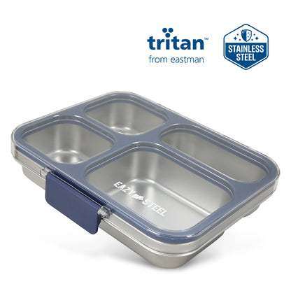 Eazy Kids Stainless Steel Bento Lunch Box w/ Tritan Lid,Blue