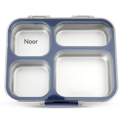 Eazy Kids Personalized Stainless Steel Bento Lunch Box w/ Tritan Lid,Blue