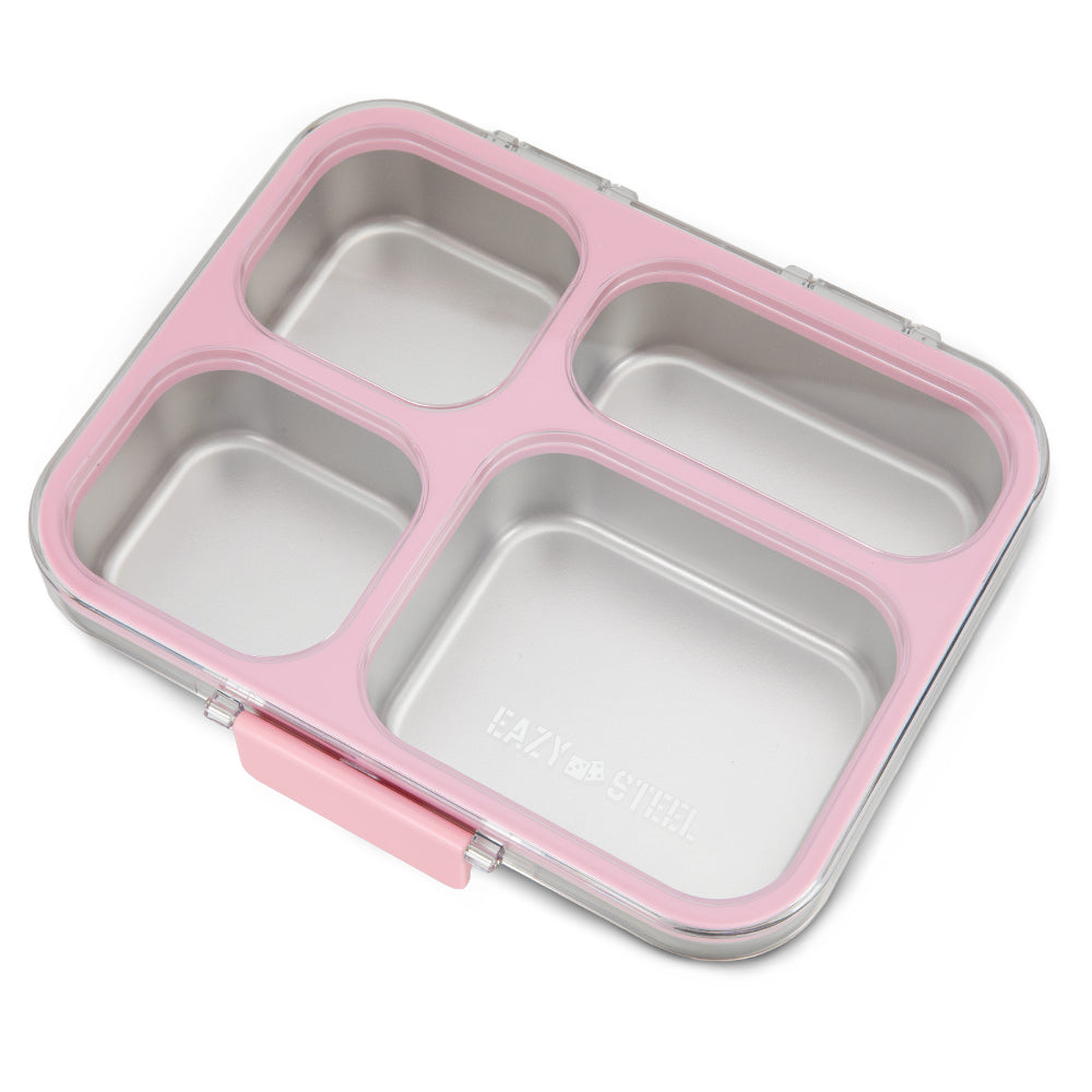 Eazy Kids Stainless Steel Bento Lunch Box w/ Tritan Lid, Pink