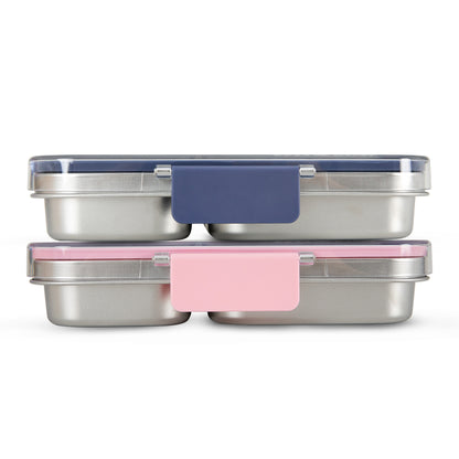 Eazy Kids Stainless Steel Bento Lunch Box w/ Tritan Lid, Pink