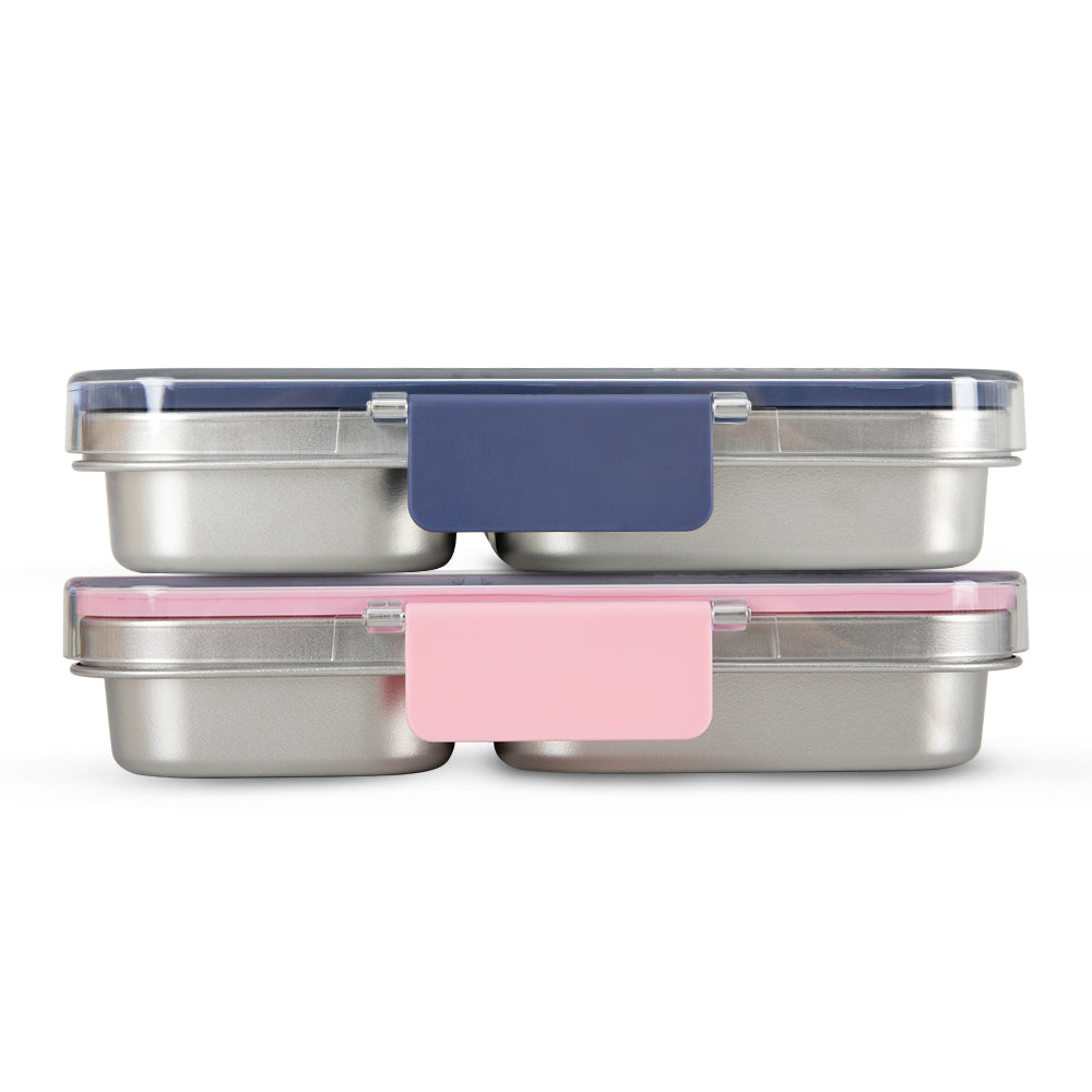 Eazy Kids Personalized Stainless Steel Bento Lunch Box w/ Tritan Lid, Pink