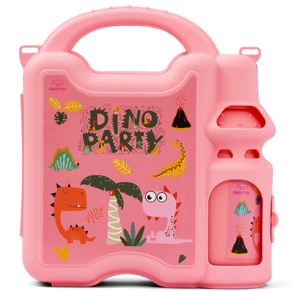 EAZY KIDS Lunch Box wt Bottle - Pink