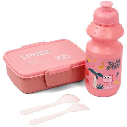 EAZY KIDS Lunch Box wt Bottle - Pink