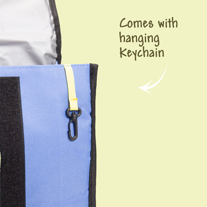 EAZY KIDS Lunch Bag – Insulated, Foldable & Stylish (Blue & Olive)