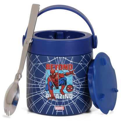 Marvel Beyond Amazing Spider - Man Stainless Steel Insulated Food Jar - Blue(350ml)