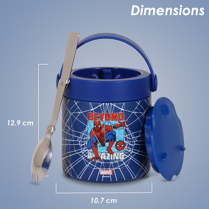 Marvel Beyond Amazing Spider - Man Stainless Steel Insulated Food Jar - Blue(350ml)